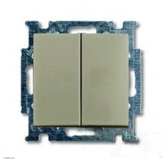 Выключатель двухклавишный ABB Basic 55, шампань 1012-0-2167 Выключатель двухклавишный ABB Basic 55, шампань 1012-0-2167