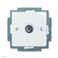 Розетка TV оконечная ABB Basic 55, альпийский белый 1724-0-4276