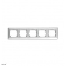 Рамка пятиместная ABB Basic 55, альпийский белый 1725-0-1483 Рамка пятиместная ABB Basic 55, альпийский белый 1725-0-1483