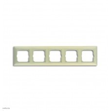 Рамка пятиместная ABB Basic 55, слоновая кость 1725-0-1488 Рамка пятиместная ABB Basic 55, слоновая кость 1725-0-1488