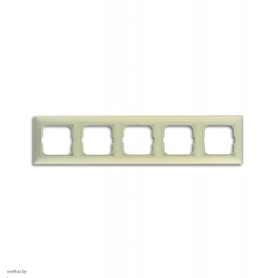 Рамка пятиместная ABB Basic 55, слоновая кость 1725-0-1488