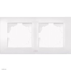 Рамка двойная ABB Cosmo, белый 612-010200-226 Рамка двойная ABB Cosmo, белый 612-010200-226