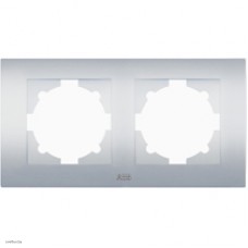 Рамка двойная ABB Cosmo, алюминий 612-011000-226