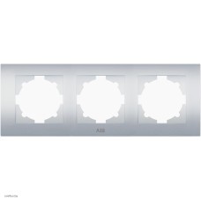 Рамка тройная ABB Cosmo, алюминий 612-011000-227 Рамка тройная ABB Cosmo, алюминий 612-011000-227