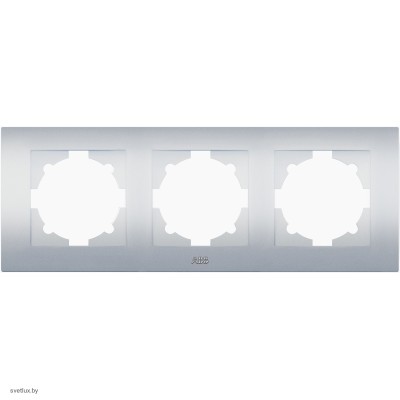 Рамка тройная ABB Cosmo, алюминий 612-011000-227