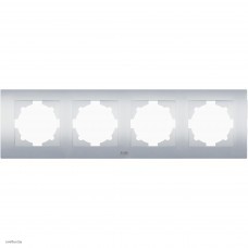 Рамка четверная ABB Cosmo, алюминий 612-011000-228