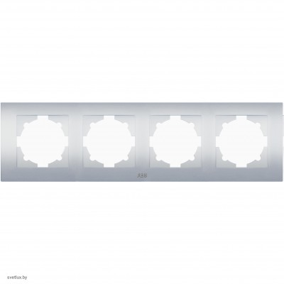 Рамка четверная ABB Cosmo, алюминий 612-011000-228