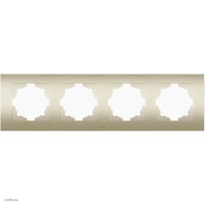 Рамка четверная ABB Cosmo, титаниум 612-011400-228