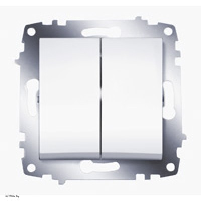 Выключатель 2 клавишный  ABB Cosmo белый 619-010200-202