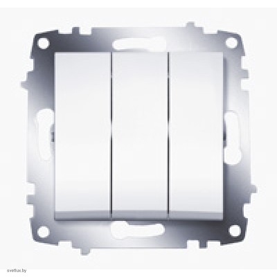 Выключатель 3 клавишный  ABB Cosmo белый 619-010200-254