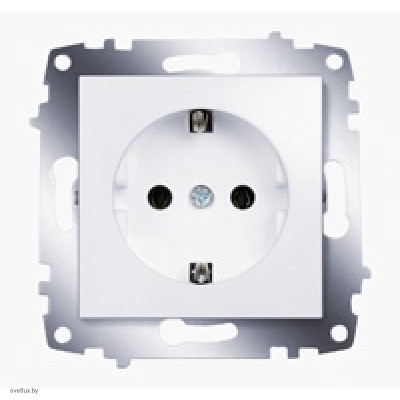 Розетка электрическая с заземлением ABB Cosmo белый 619-010200-217