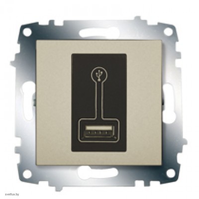Розетка USB для зарядки ABB Cosmo титаниум 619-011400-142