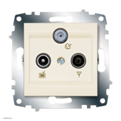 Розетка TV-FM-SAT проходная ABB Cosmo кремовый 619-010300-233