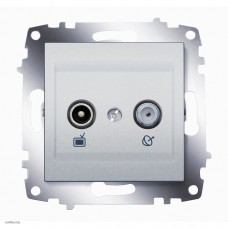 Розетка TV-SAT оконечная ABB Cosmo алюминий 619-011000-290 Розетка TV-SAT оконечная ABB Cosmo алюминий 619-011000-290