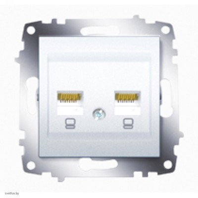 Розетка телефонная и компьютерная ABB Cosmo белый 619-010200-249