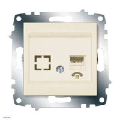 Розетка телефонная одинарная ABB Cosmo кремовый 619-010300-221