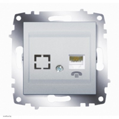 Розетка телефонная одинарная ABB Cosmo алюминий 619-011000-221