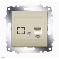 Розетка телефонная одинарная ABB Cosmo титаниум 619-011400-221