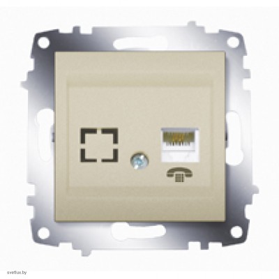 Розетка телефонная одинарная ABB Cosmo титаниум 619-011400-221