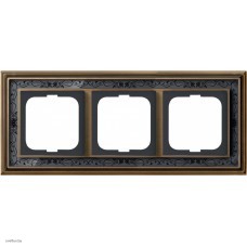 Рамка ABB Dynasty трехместная (латунь античная, черная роспись) 1754-0-4597 Рамка ABB Dynasty трехместная (латунь античная, черная роспись) 1754-0-4597