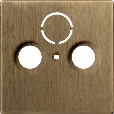 Розетка ТВ + радио + спутник проходная (античная латунь) S4110 + 1724-0-4362