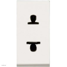 Розетка без заземления (узкая, 1 модуль)  ABB Zenit (Белый) N2135 BL