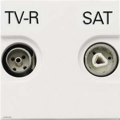 Розетка TV-R/SAT оконечная Zenit (Белый) N2251.7 BL