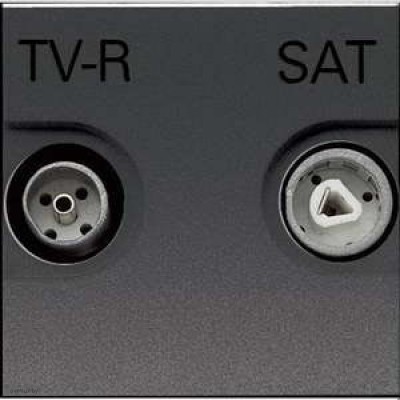 Розетка TV-R/SAT оконечная Zenit (антрацит) N2251.7 AN