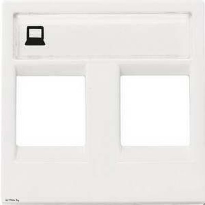 Розетка телефонная двойная 6 контактов Zenit (Белый) 2017.2 + 2017.2 + N2218.2 BL