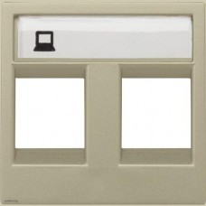 Розетка телефонная двойная 6 контактов Zenit (шампань) 2017.2 + 2017.2 + N2218.2 CV