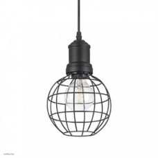 Светильник Ideallux CAGE SP1 ROUND NERO 129235 Светильник Ideallux CAGE SP1 ROUND NERO 129235