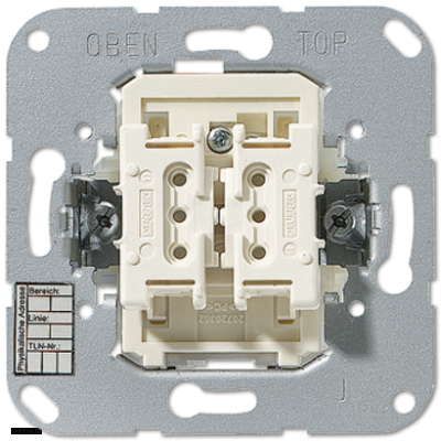KNX кнопка с BCU, фиксированное положение 2 группы 4072.01 LED