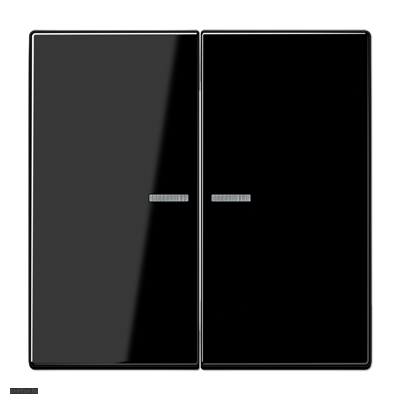 Jung LS 990 Черный клавиша 2-я с подсветкой LS995KO5SW