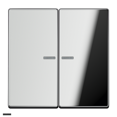 Jung LS 990 Блестящий хром клавиша 2-я с подсветкой GCR2995KO5