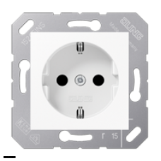 Jung CD 500/CD plus Белый Розетка SCHUKO с авт заж CD5120BFWW Jung CD 500/CD plus Белый Розетка SCHUKO с авт заж CD5120BFWW