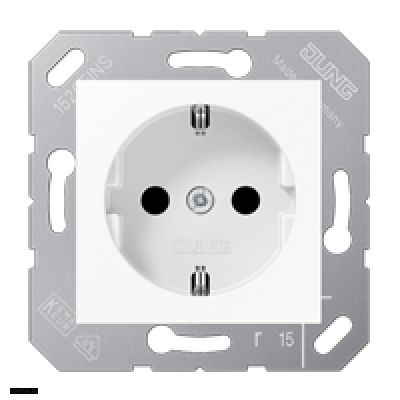 Jung CD 500/CD plus Белый Розетка SCHUKO с авт заж CD5120BFWW