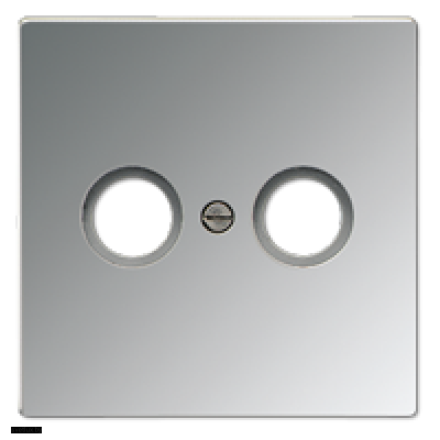 Jung LS 990 Блестящий хром накладка TV-FM розетки GCR2990TV