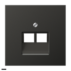 Jung LS 990 Антрацит накладка 2-ой наклонной ТЛФ/комп розетки AL2969-2UAAN