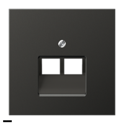 Jung LS 990 Антрацит накладка 2-ой наклонной ТЛФ/комп розетки AL2969-2UAAN