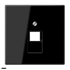 Jung LS 990 Черный накладка 1-ой наклонной ТЛФ/комп розетки LS969-1UASW