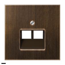 Jung LS 990 Накладнка на двойные UAE-розетки, Антик ME2969-2UAAT