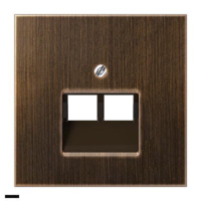 Jung LS 990 Накладнка на двойные UAE-розетки, Антик ME2969-2UAAT