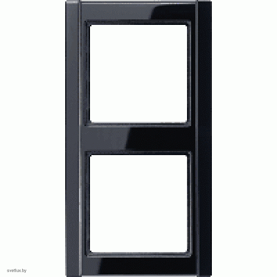 Рамка двойная Jung A 500, черный глянцевый A582SW