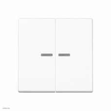 Выключатель двухклавишный с подсветкой, 10 А / 250 В~ 505u5 + a595ko5ww