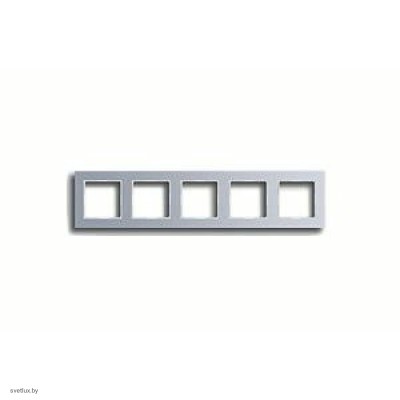 Рамка пятерная, для горизон./вертик. монтажа Jung A Creation, алюминий ac585al