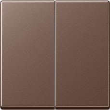 Двухклавишная кнопока без фиксации 10 А / 250 В~ Мокко 535U + A595MO