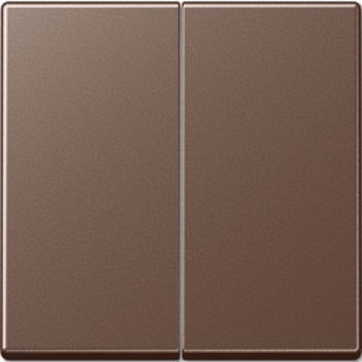 Двухклавишная кнопока без фиксации 10 А / 250 В~ Мокко 535U + A595MO