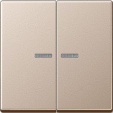 Выключатель двухклавишный с подсветкой, 10 А / 250 В~ 505u5 + A595KO5CH