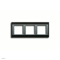 Рамка тройная, для горизон./вертик. монтажа Jung A Plus, антрацит-алюминий ap583antal