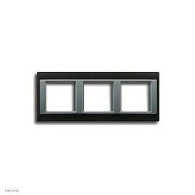 Рамка тройная, для горизон./вертик. монтажа Jung A Plus, антрацит-алюминий ap583antal